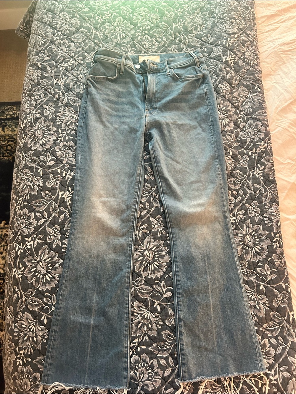 MOTHER Women's Light Blue Bootcut Jeans